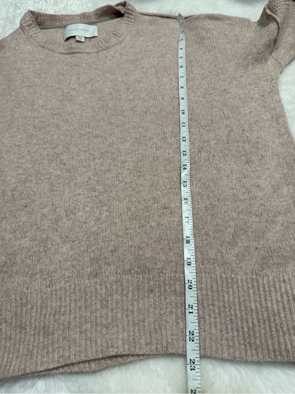 BROCHO WALKER Women's Crewneck Sweater 88% Wool and 12% cashmere - Picture 3 of 5